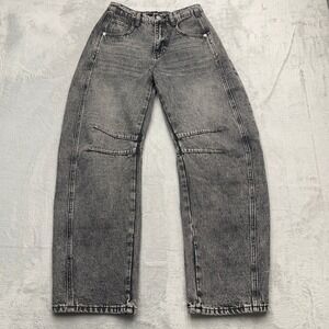 Barrel Jeans Womens Simple Society Y2K‎ Baggy Acid Wash Jeans Size 1 25 Denim